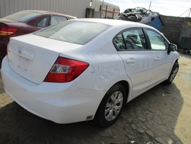 2012 HONDA CIVIC LX WHITE 4DR 1.8L VTEC AT A16325
